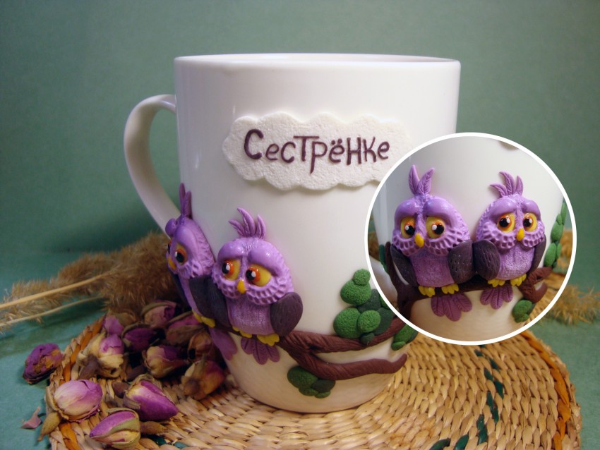 Кружки из полимерной глины: идеи декора, модели, лучшие мастер-классы с фото